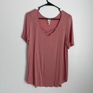 Cross front shirt